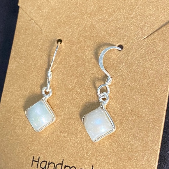 Natural Pearl Sterling Silver Dangle Earrings - Picture 5 of 5